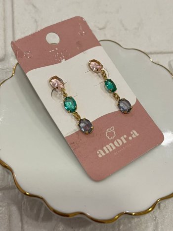 BRINCO TRES CORES SEMIJOIA