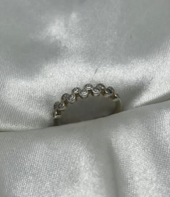 ANEL ONDA COM PEDRA PRATA925