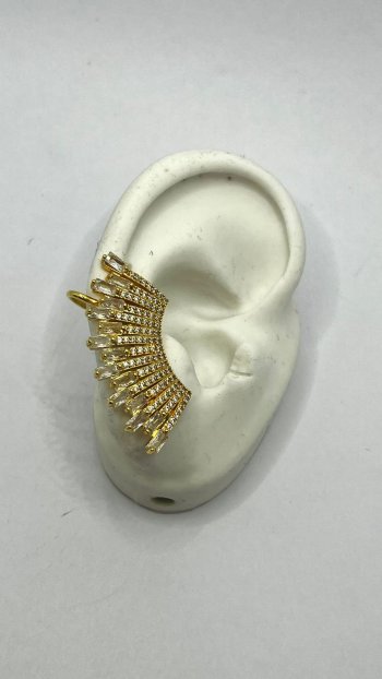 BRINCO SEMIJOIA EARCUFF COM PEDRA PRATA