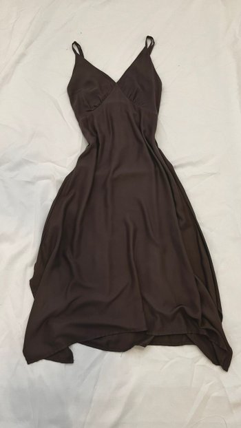 VESTIDO LONGO CINZA M